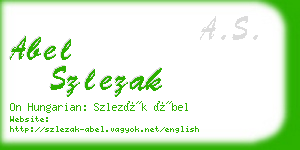 abel szlezak business card